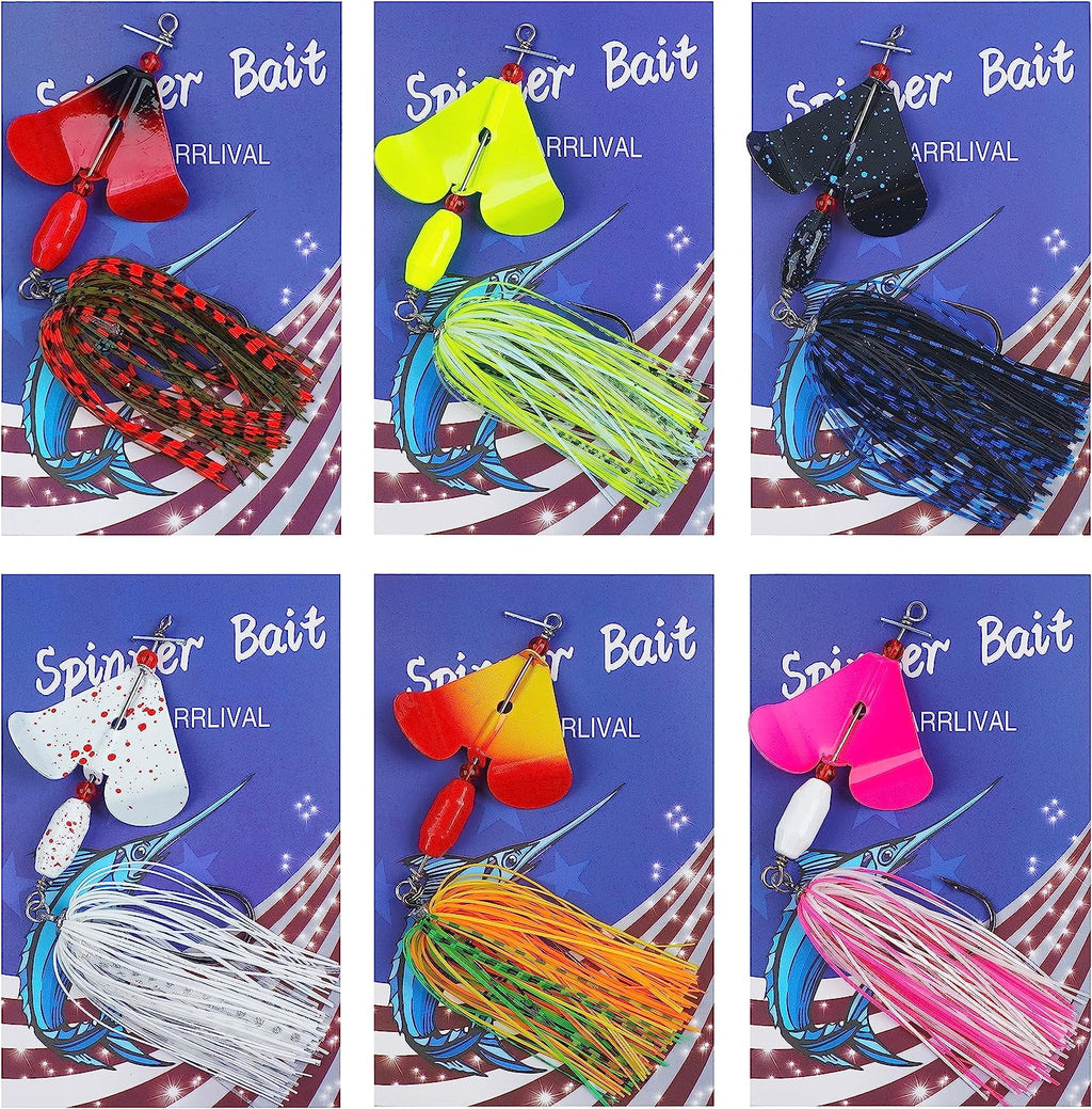 6pcs Metal Spinnerbait Fishing Lures Q74862