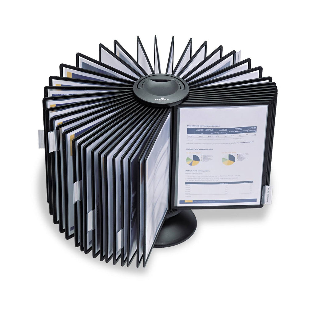 Black Sherpa 40-Panel Carousel Reference System, 80-Sheet Capacity I8229