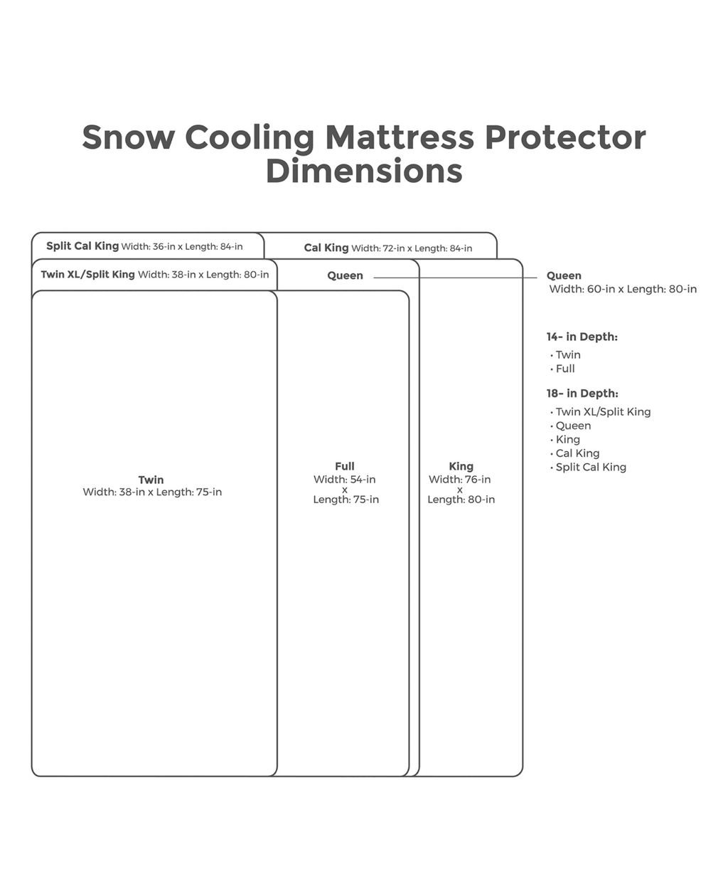 California King Snow Mattress Protector M9806
