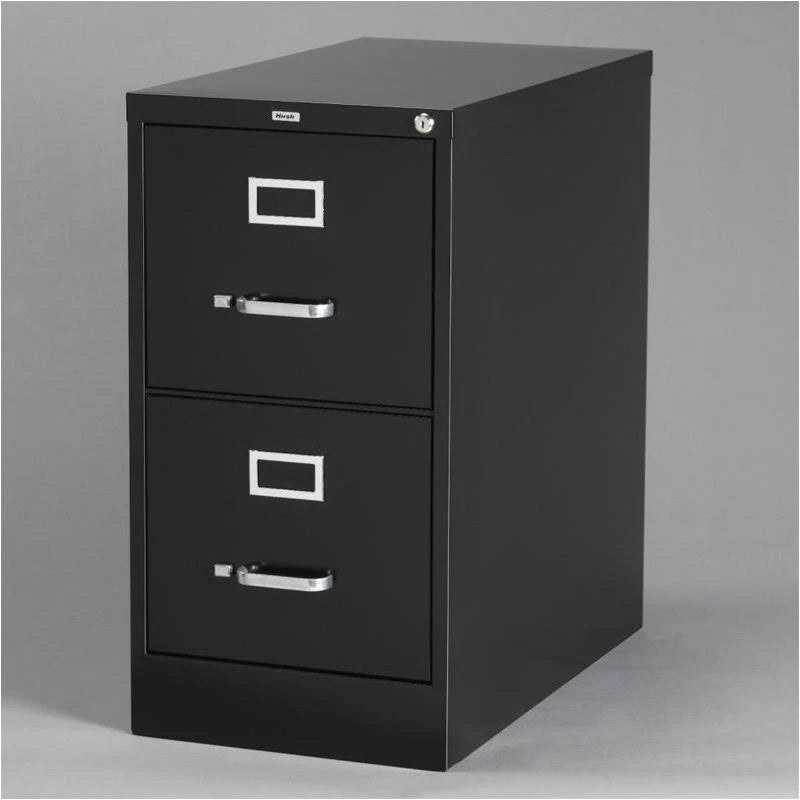 25x22 Deep 2 Drawer Letter File Cabinet in Black, Set of 2 A48381