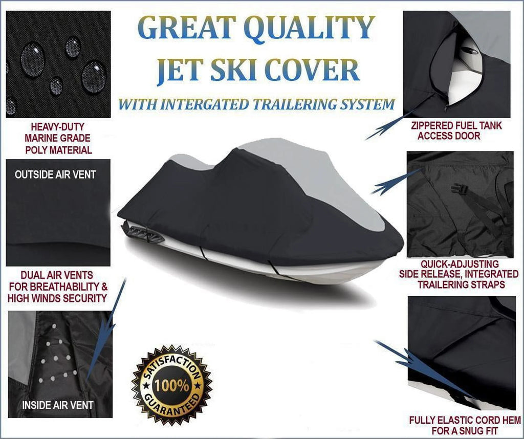 Black/Grey Trailerable Jet Ski Cover I78890