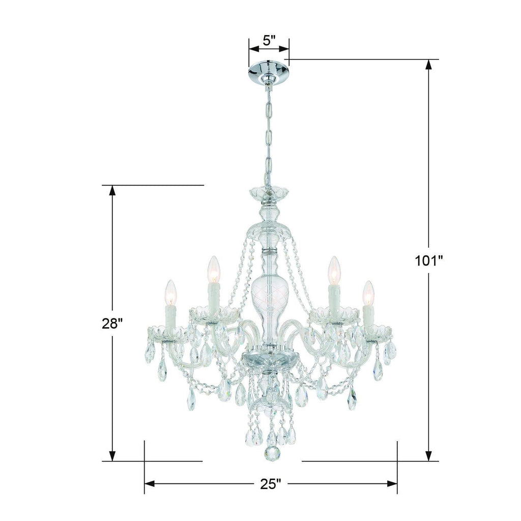 Chrome 5 Light Chandelier A42749
