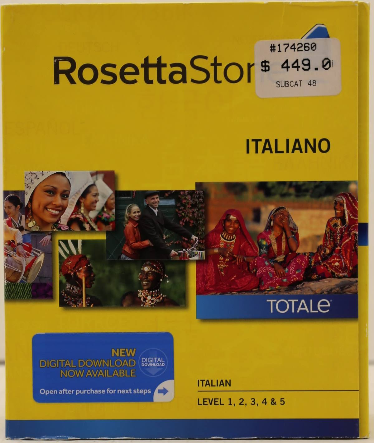 Italian Level 1-5 Set, Up to 5 Users, Up to 2 Computers, Version 4, Box Pack Q516354