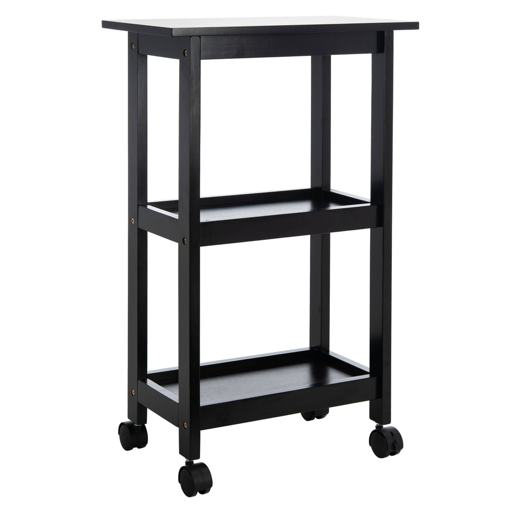Black 2 Shelf Kitchen Cart S4166