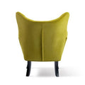 Avocado Velvet Wingback Accent Chair with Wooden Legs X424