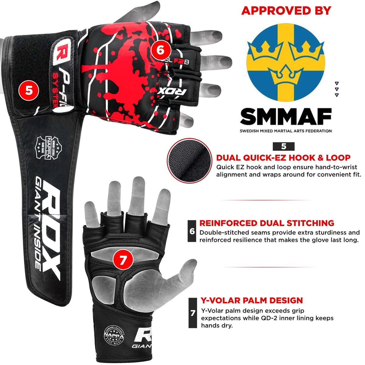 Small Cowhide Leather MMA Gloves J47091