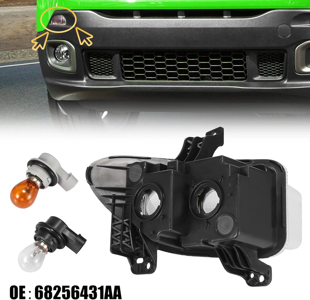 Passenger Side Front Signal Light for Jeep Renegade 2015-2018 Pack of 2 D202
