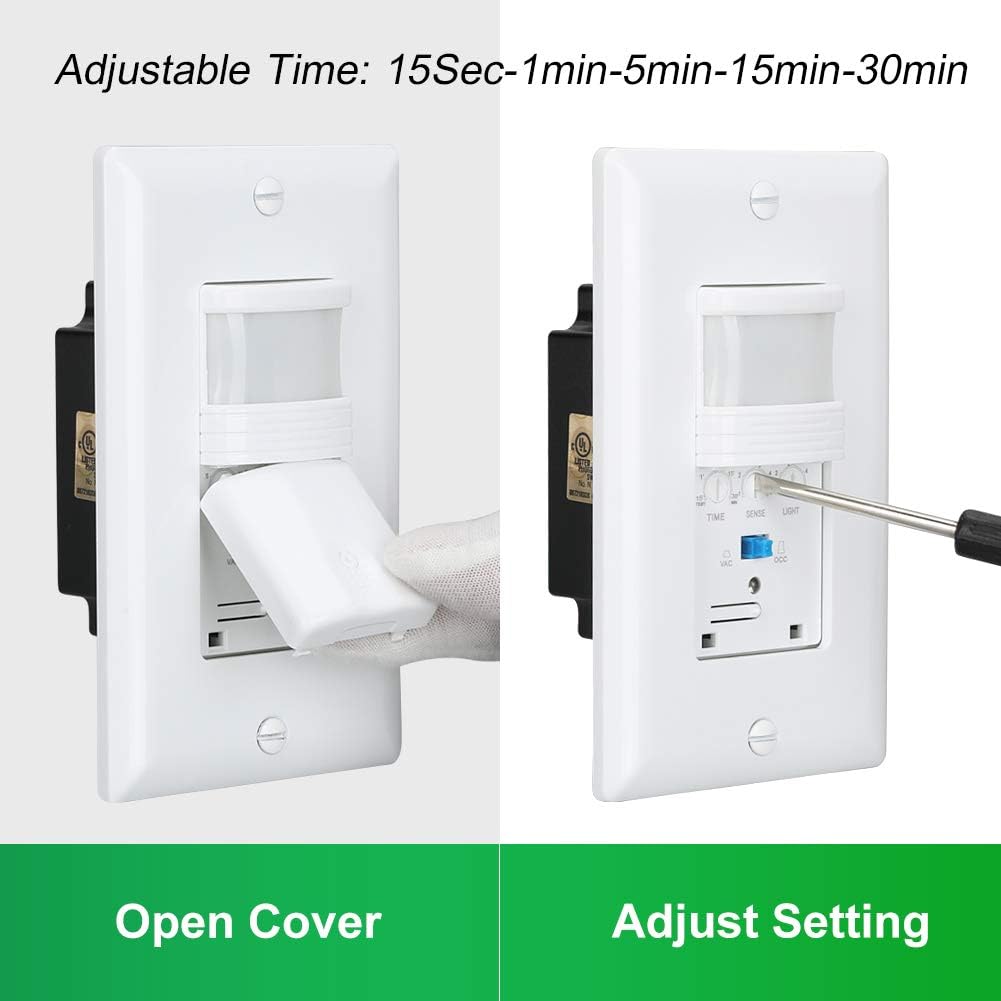 Motion Activated Wall Switch, Single Pole, 10 Pack A2945