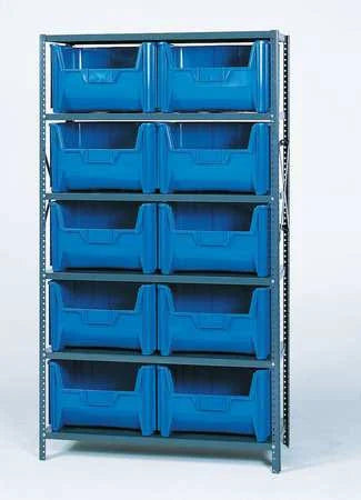 10 Bins Blue Bin Shelving U84006