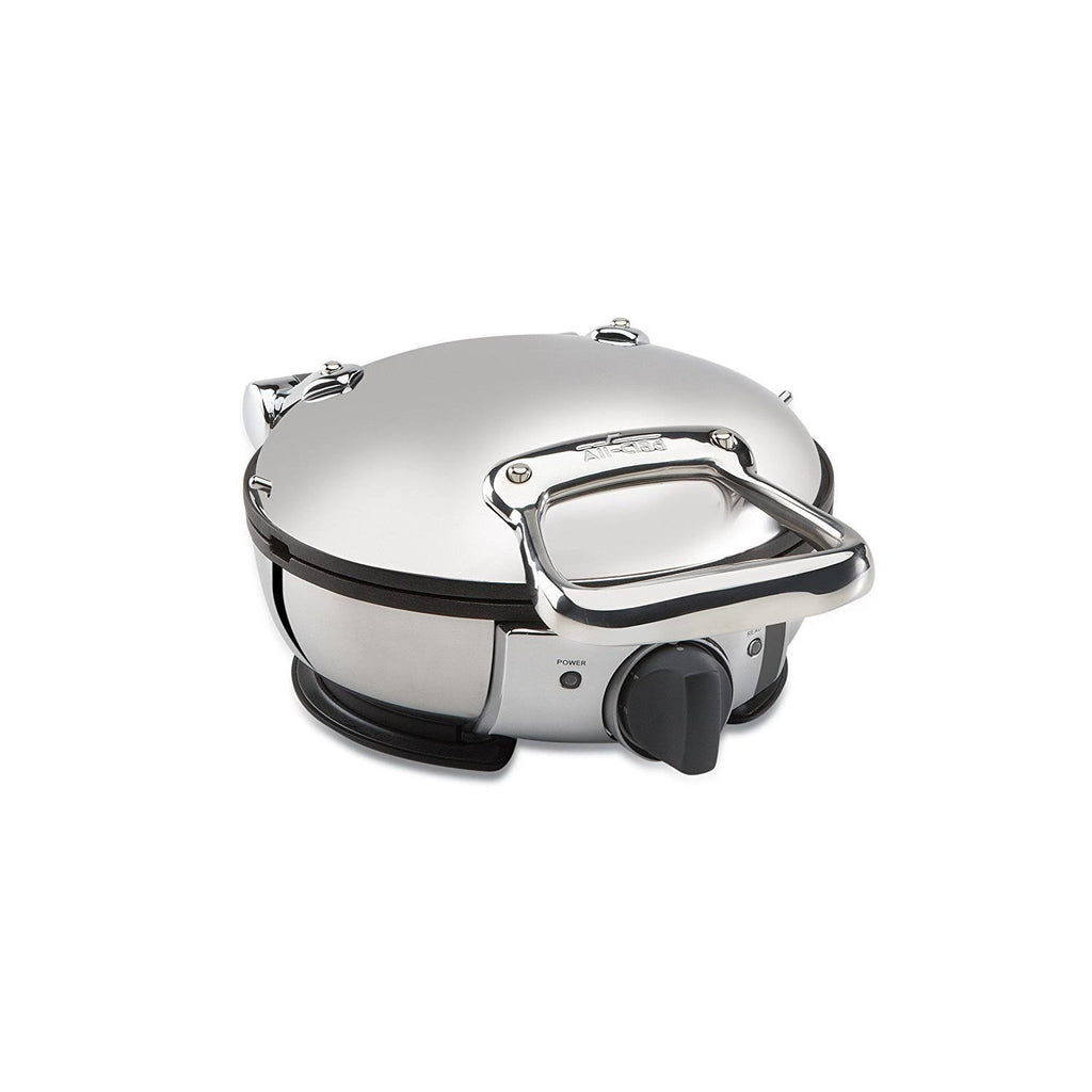 Stainless Steel Round Waffle Maker with 7 Browning F145