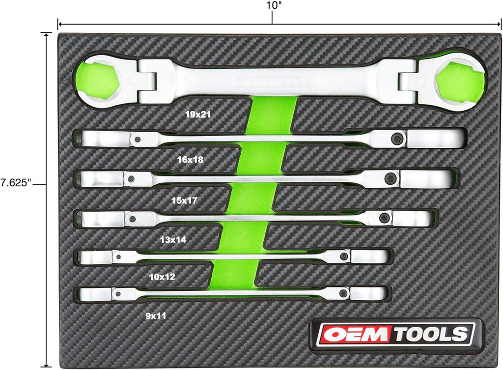 6 Piece Flex Head Flare Nut Wrench Set O672982