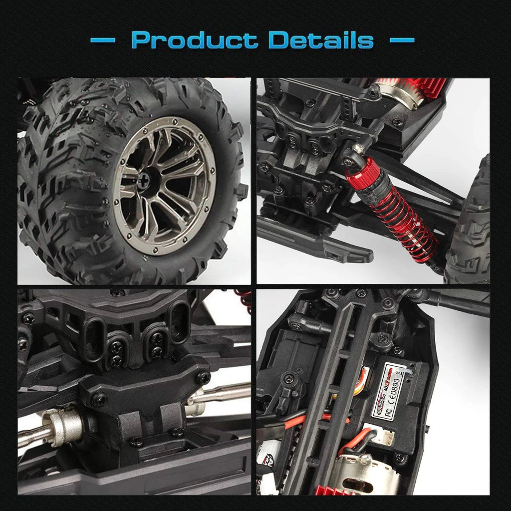 1:16 Scale 4WD Electric Off-Road RC Monster Trucks with 2 Batteries G196