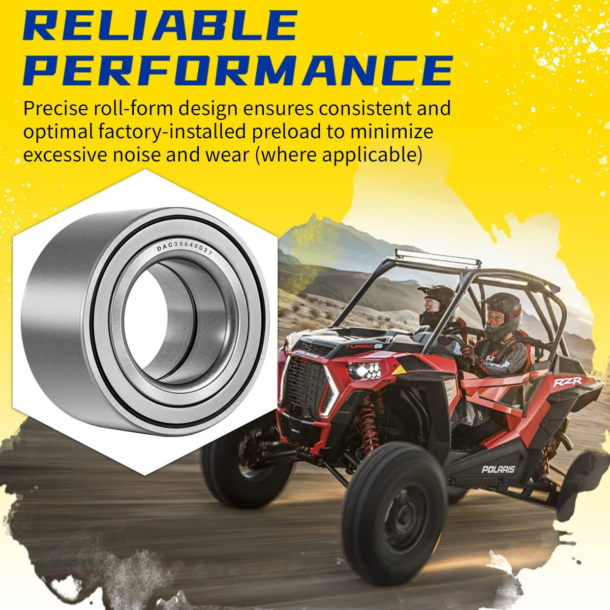 4 Pack Front and Rear Wheel Bearings for Polaris Ranger Sportsman Z433640