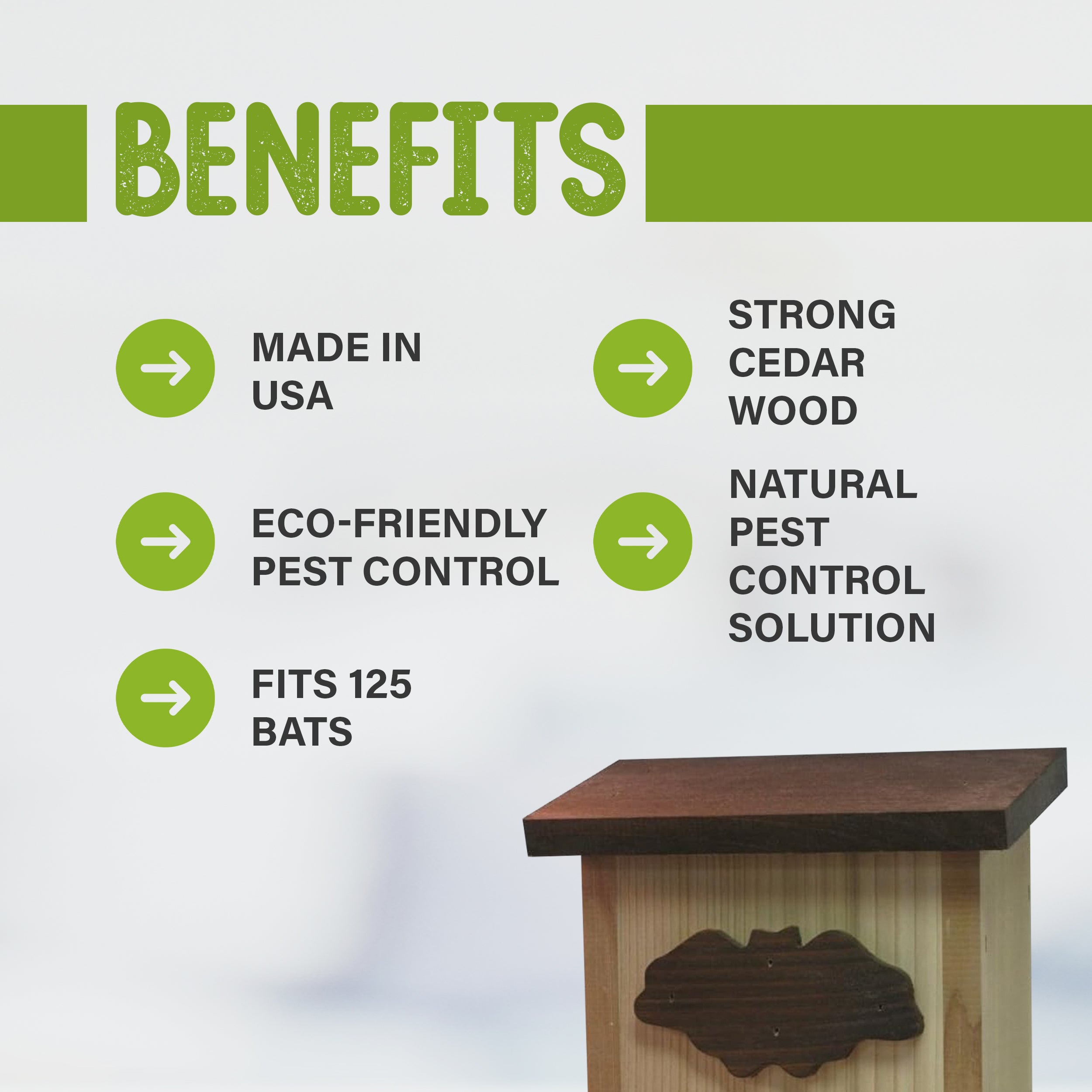 Cedar Bat House Dual Chamber Outdoor Shelter H656