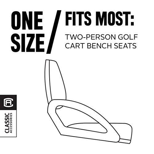 Black/Navy Golf Cart Bench Seat Cover V498007