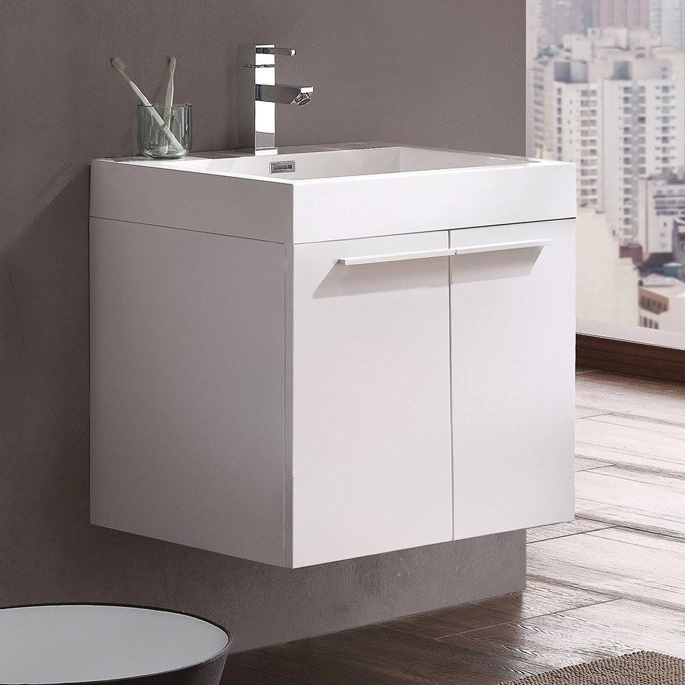 Walnut Bathroom Cabinet with Integrated Sink S965040