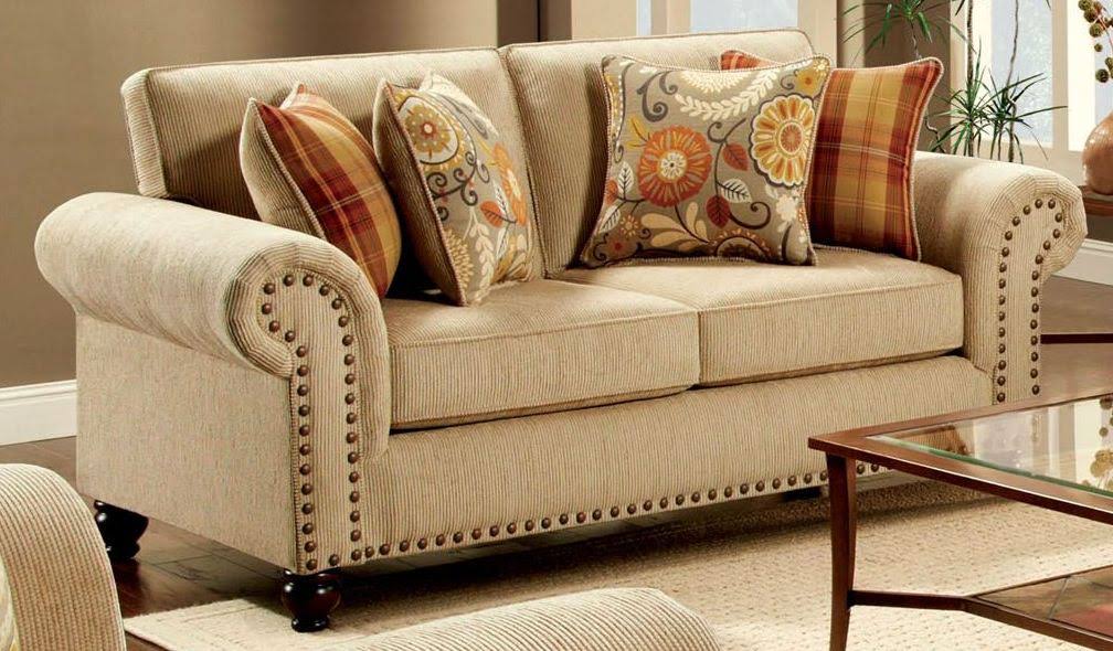 Tan Loveseat D437