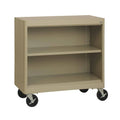 Metal 2-Shelf Cart Bookcase with Adjustable Shelves C11732