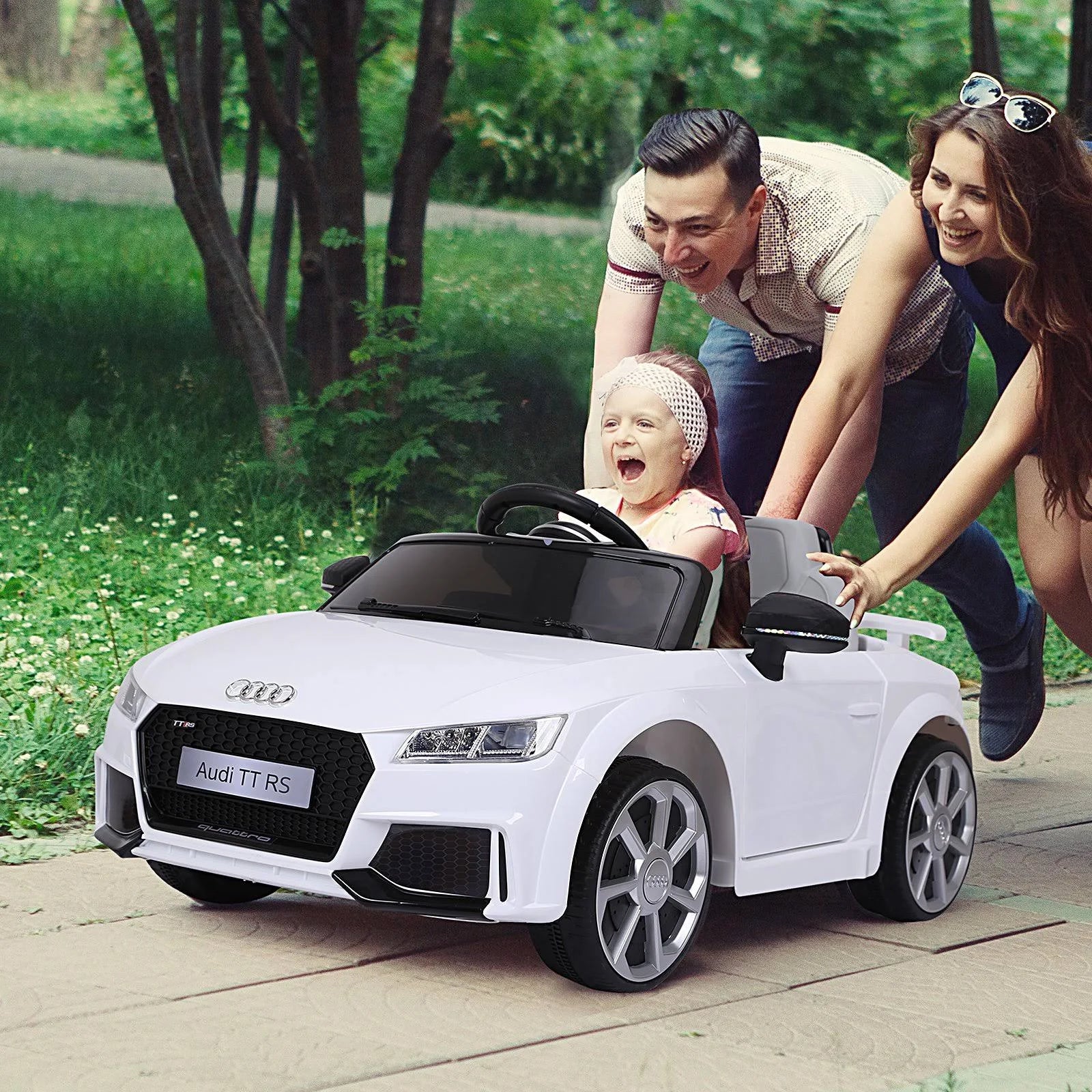 White 6V Electric Ride On Toy Car with Remote Control M689068
