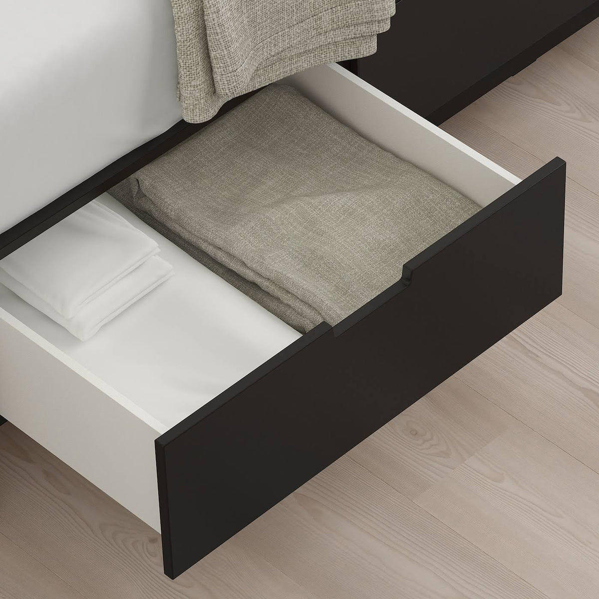 King Anthracite Bed Frame with Storage A27596