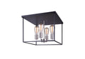 Black 4 Light Flush Mount J32140