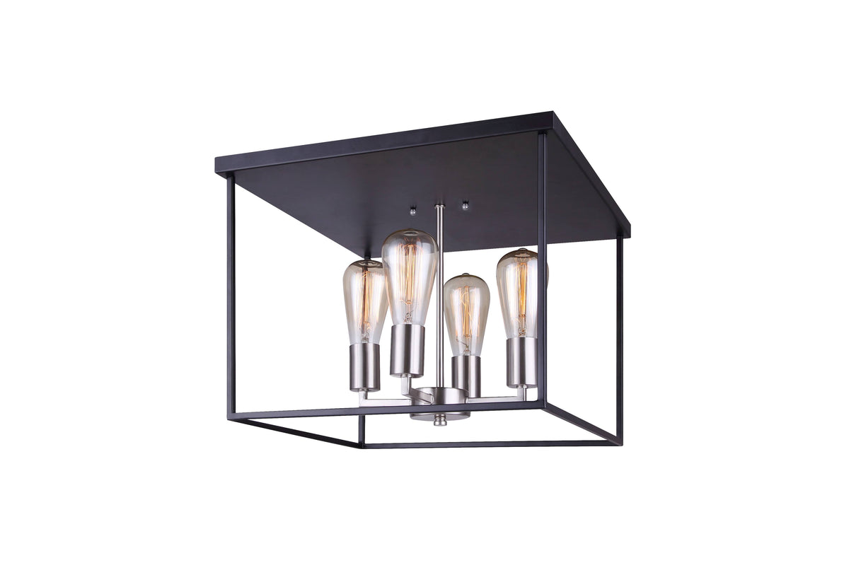 Black 4 Light Flush Mount J32140