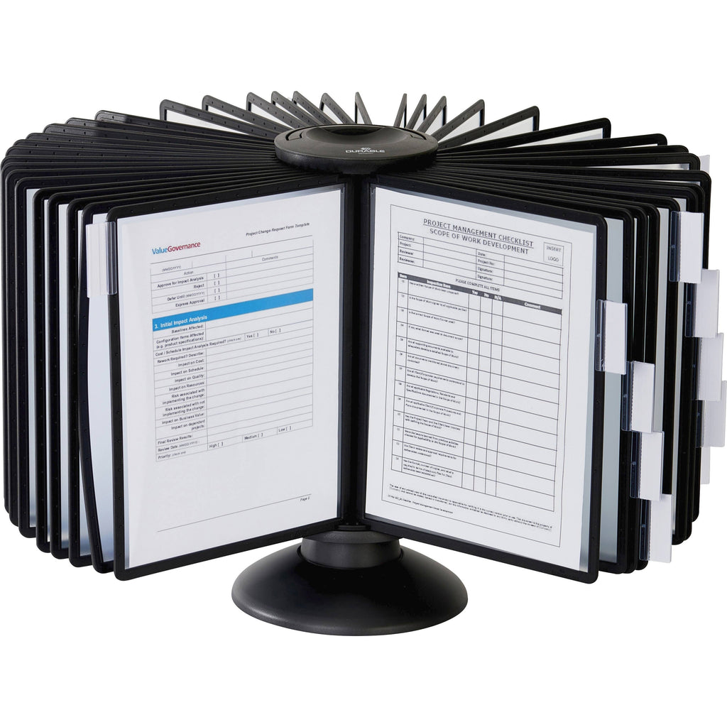 Black Sherpa 40-Panel Carousel Reference System, 80-Sheet Capacity I8229