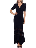 Illusion Fit & Flare Evening Dress N4042