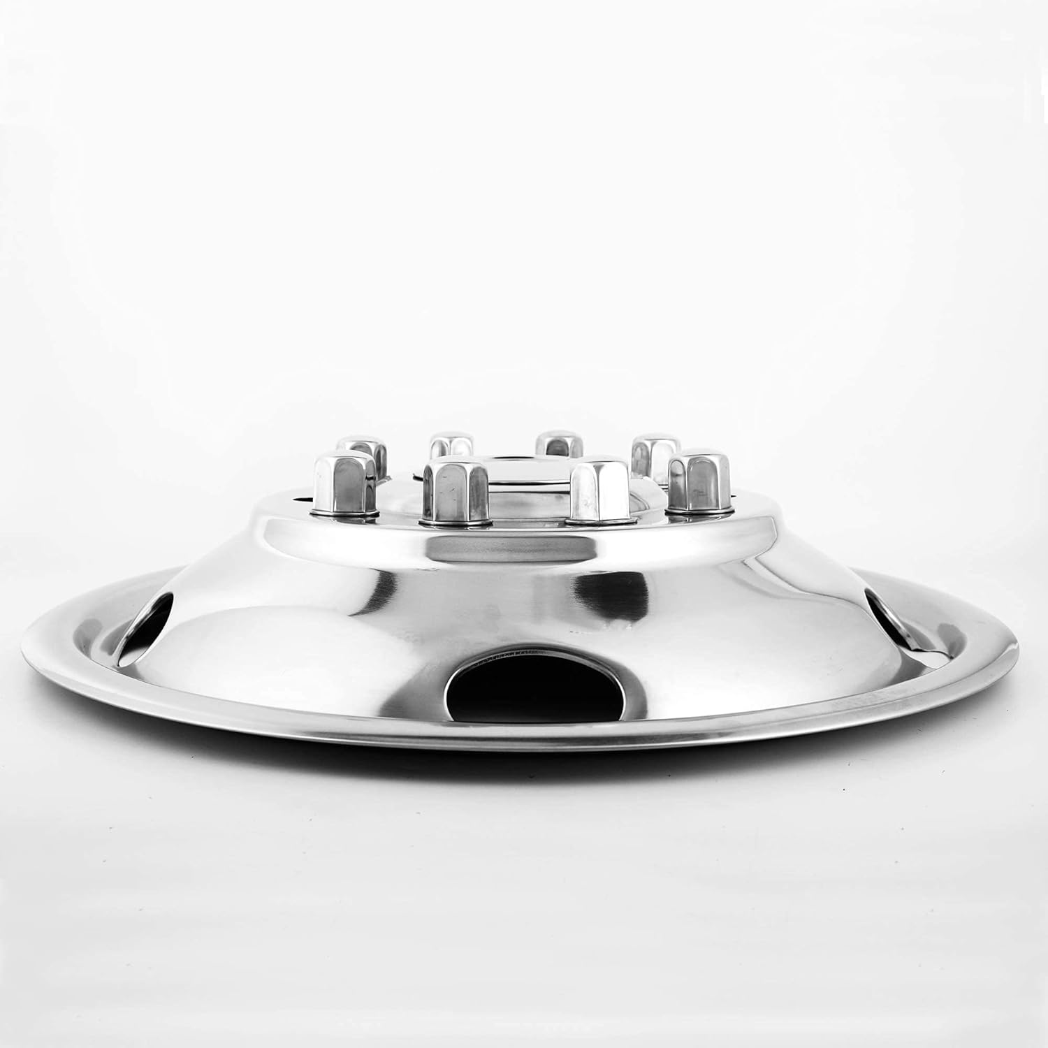 2pcs 19.5inch Polished Stainless Steel Dually Wheel Simulators I558