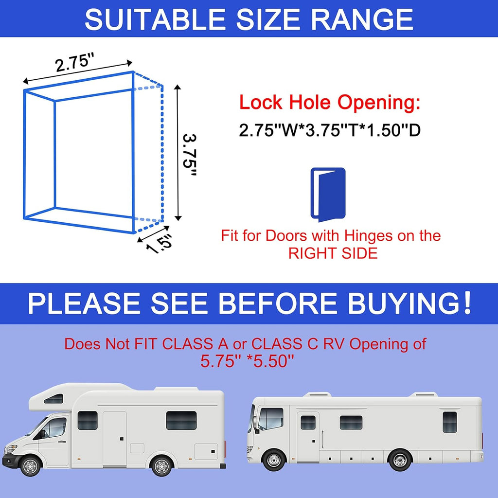 RV Keyless Entry Door Lock with Backlit Keypad and Install Tools K56687