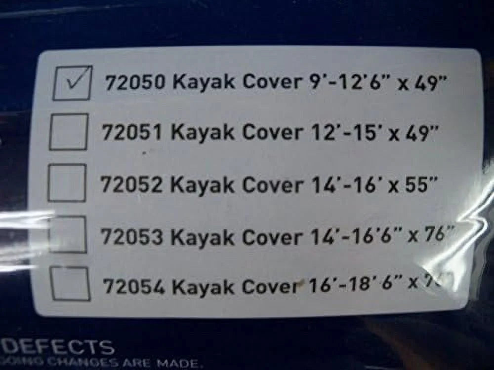 Kayak Cover 9'-12' Z30963