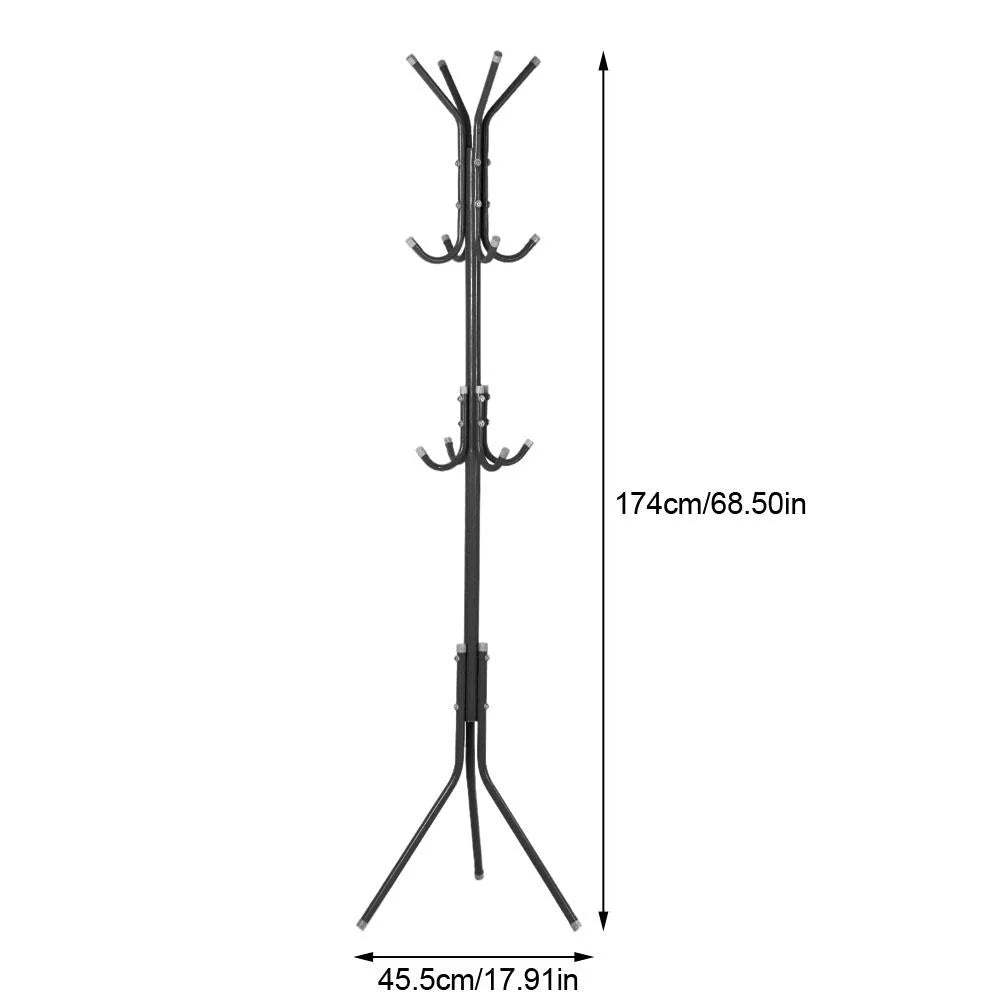 Stainless Steel Coat Rack with 12 Hooks B919062