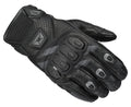 Mens Leather Motorcycle Gloves Black MD Q71764