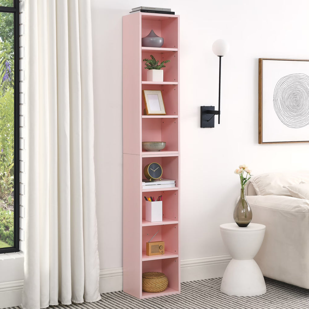 8-Tier Media Tower Rack with Adjustable Shelves S5159