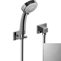 Brushed Nickel Round Handshower with Wall Bracket Q8636
