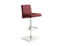 Italian Burgundy Leather Bar Stool I164