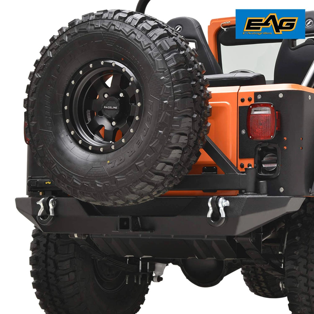 Rear Bumper with Tire Carrier for Jeep Wrangler CJ T200