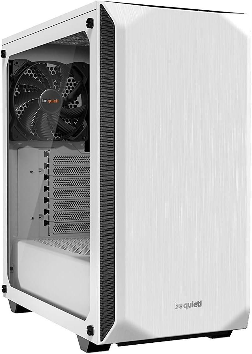 White Mid Tower ATX Case with Tempered Glass Window K5938