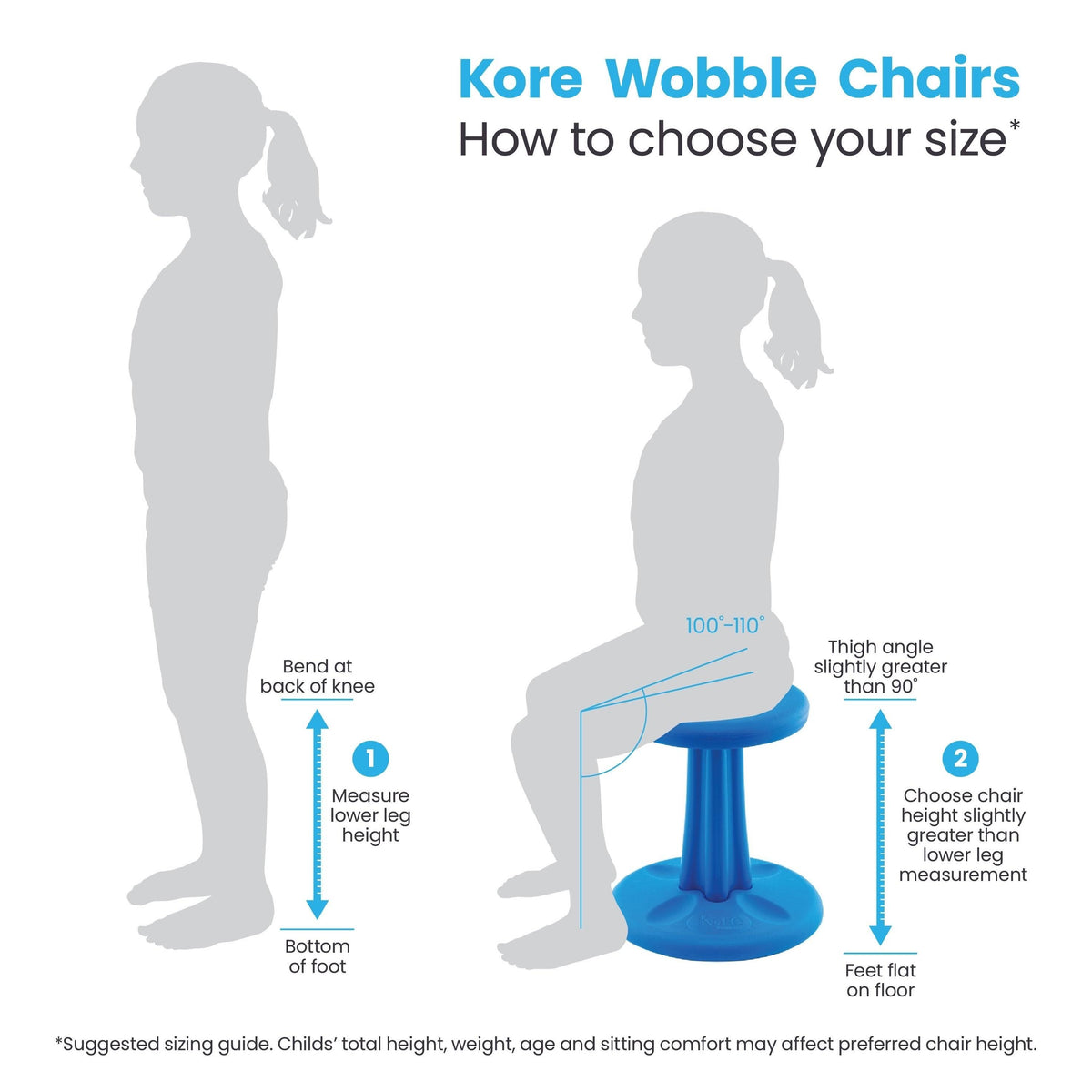 Adjustable Wobble Chair, Dark Blue C4626