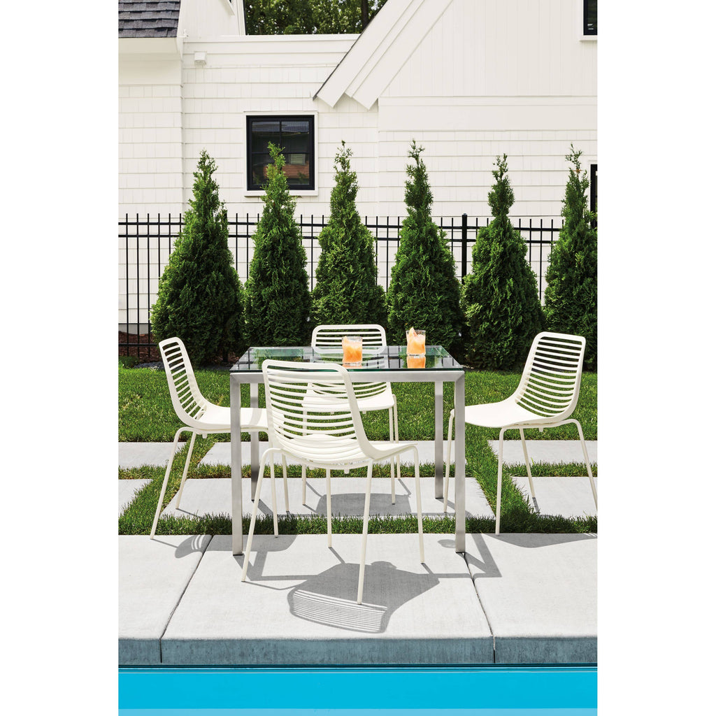 Modern Mini Patio Side Chair in Blue E84763