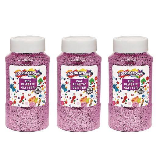 Plastic Glitter, Pink - 3 lbs. Z94518