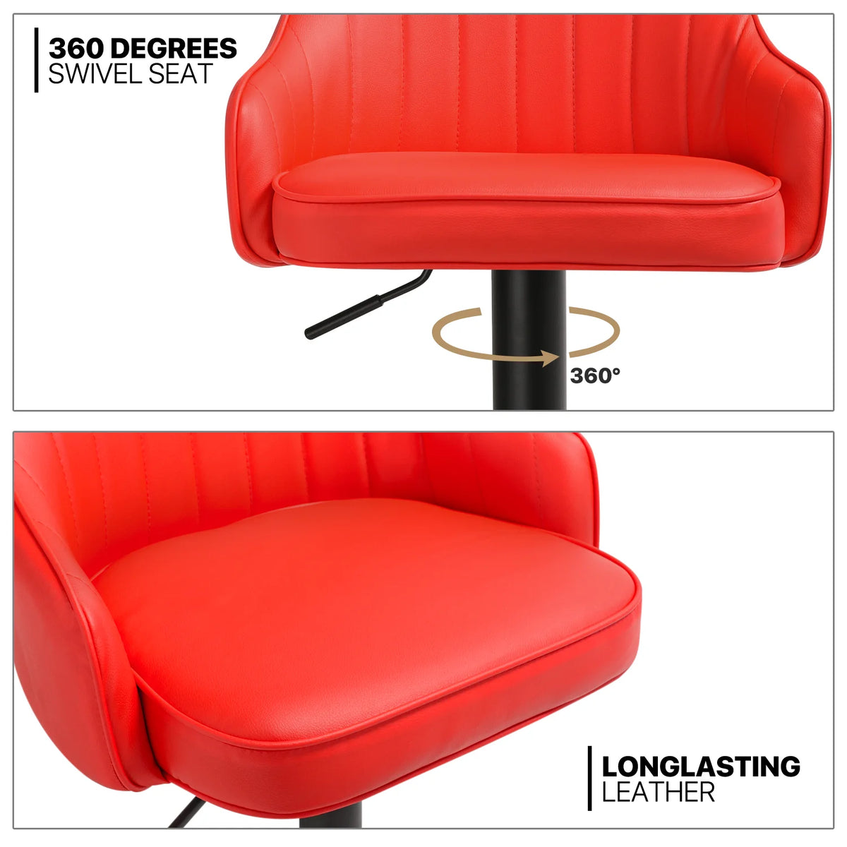 3 Pieces Bar Table and Chair Set with PU Leather Bar Stools N8184