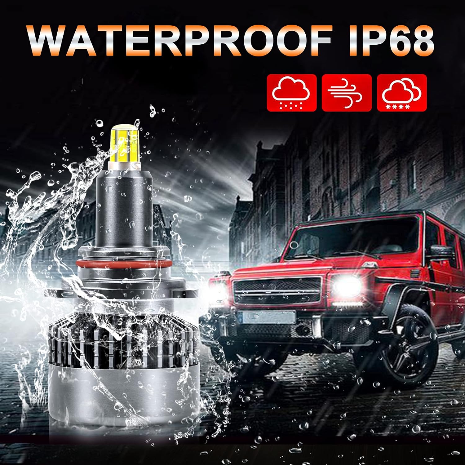 Pack of 2 6500k Cool White LED Headlight Bulbs I409802