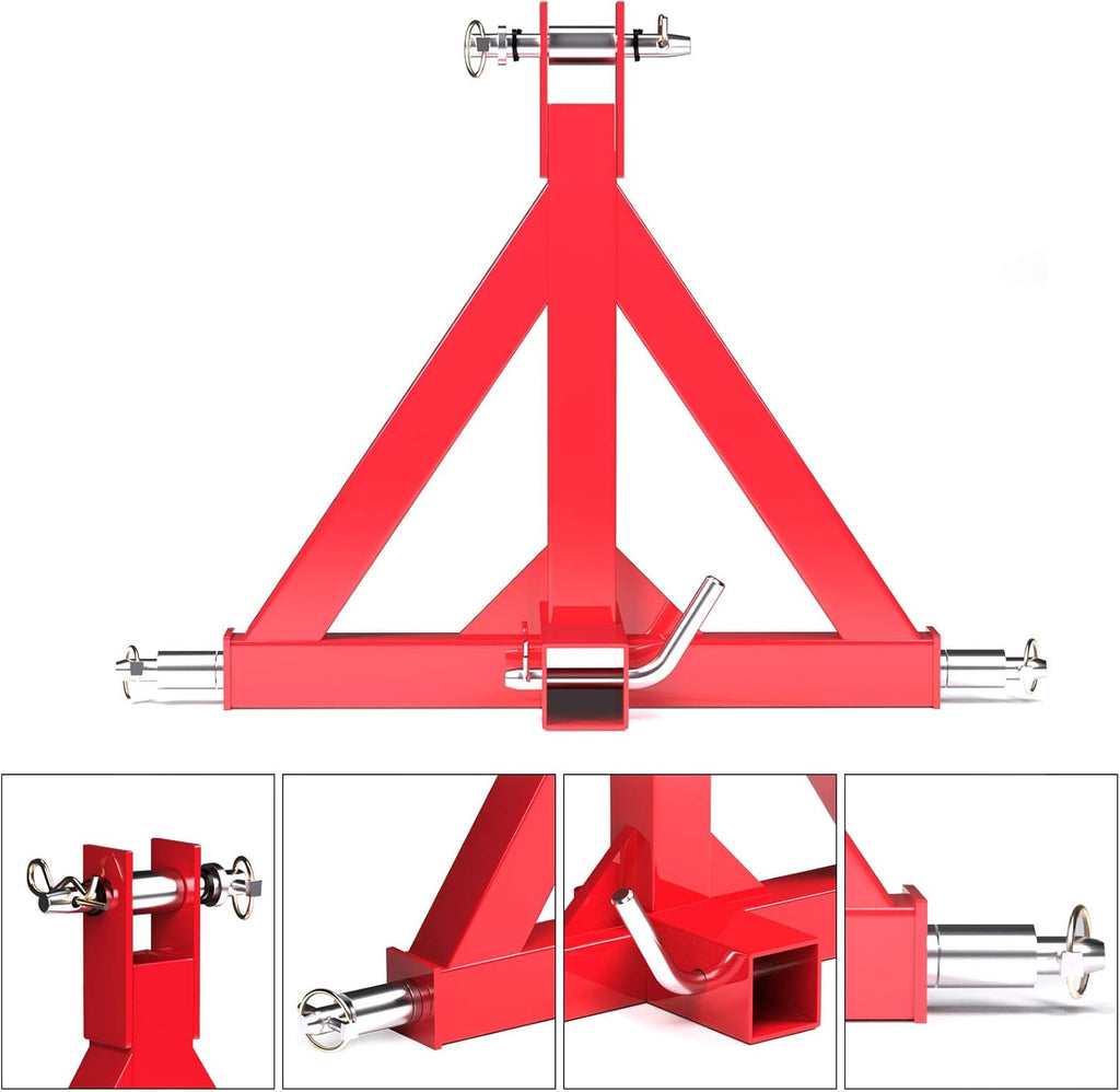 3 Point 2 Hitch Receiver Adapter Drawbar Trailer Adapter Category One Tractor Tow Pack of 2 S481