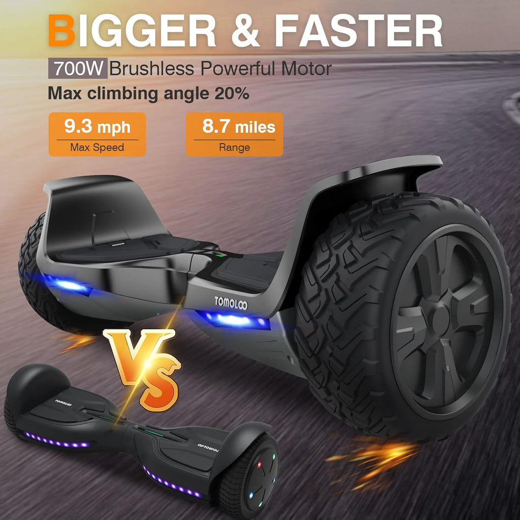 8.5'' All Terrain Hoverboard with Bluetooth and LED Lights K839