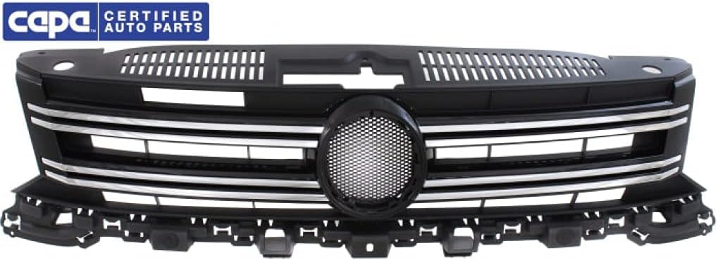 Textured Black Plastic Grille Assembly with Chrome Molding V588190