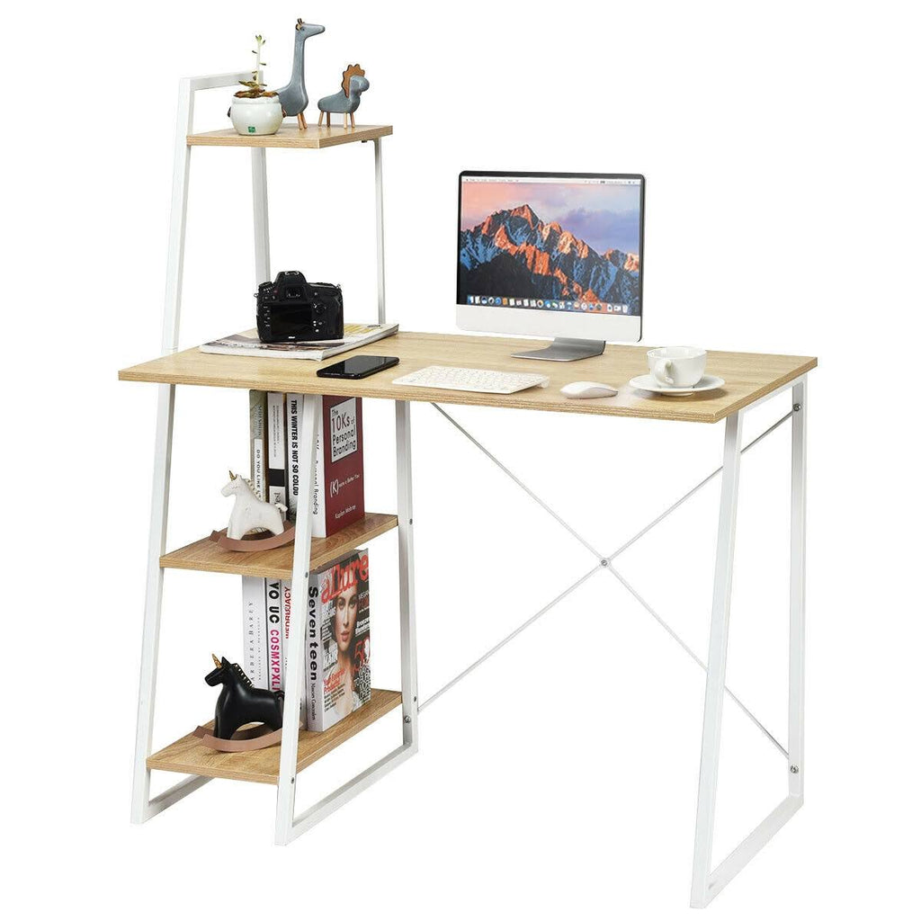4 Tier Shelves Computer Desk X319