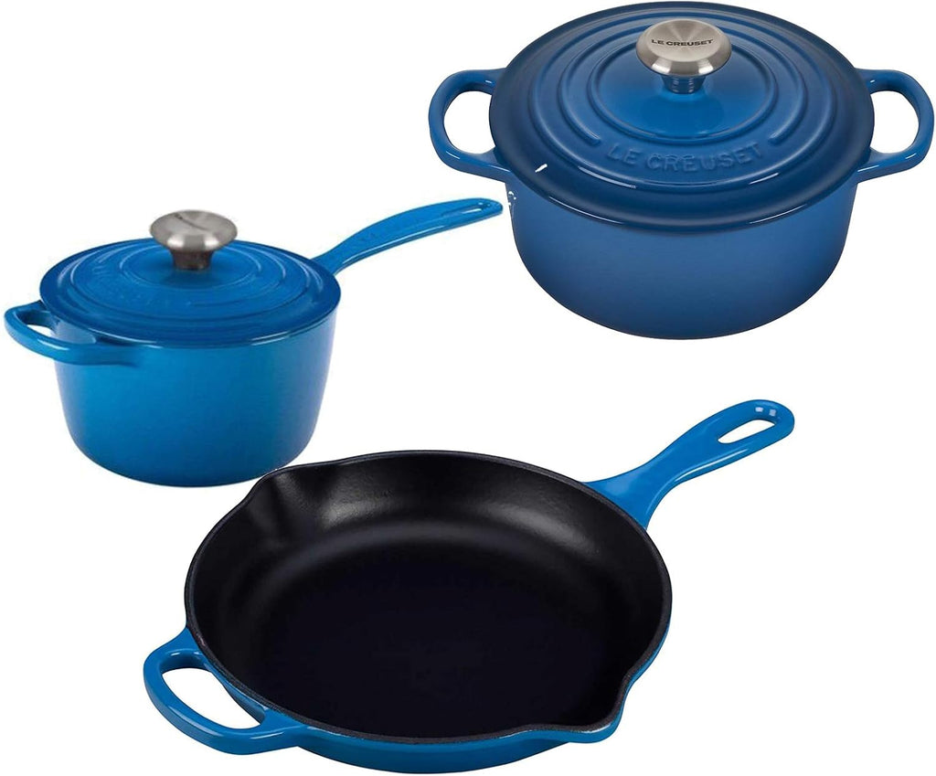 5 Piece Enameled Cast-Iron Cookware Set A89425
