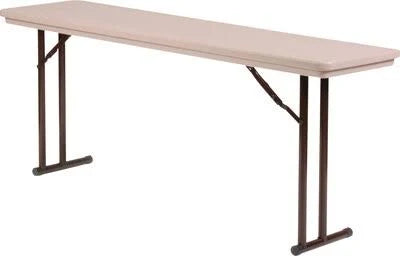 Heavy Duty Plastic Folding Table Mocha Granite Top W742122