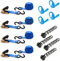 Heavy-Duty Ground Anchor Kit with 4 Anchors, 4 Ratchet Straps, and 4 Soft Loops A65173